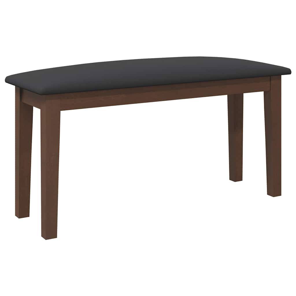 vidaXL Bank 90 cm Braun Massivholz Gummibaum