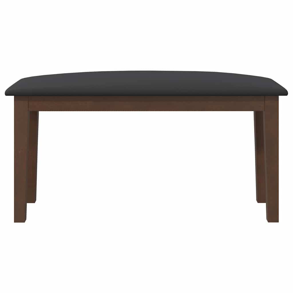 vidaXL Bank 90 cm Braun Massivholz Gummibaum