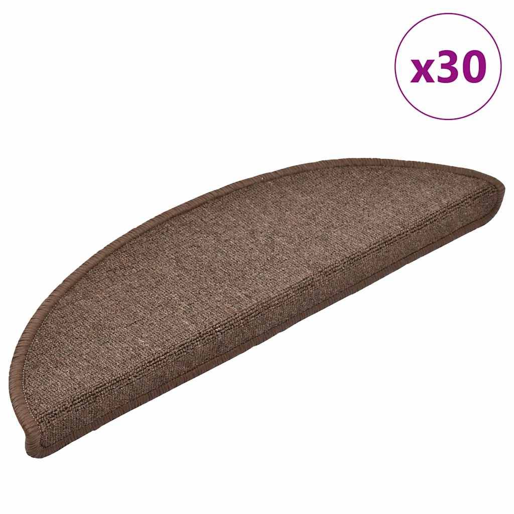 vidaXL Stufenmatten 30 Stk. Kaffeebraun 56x17x3 cm