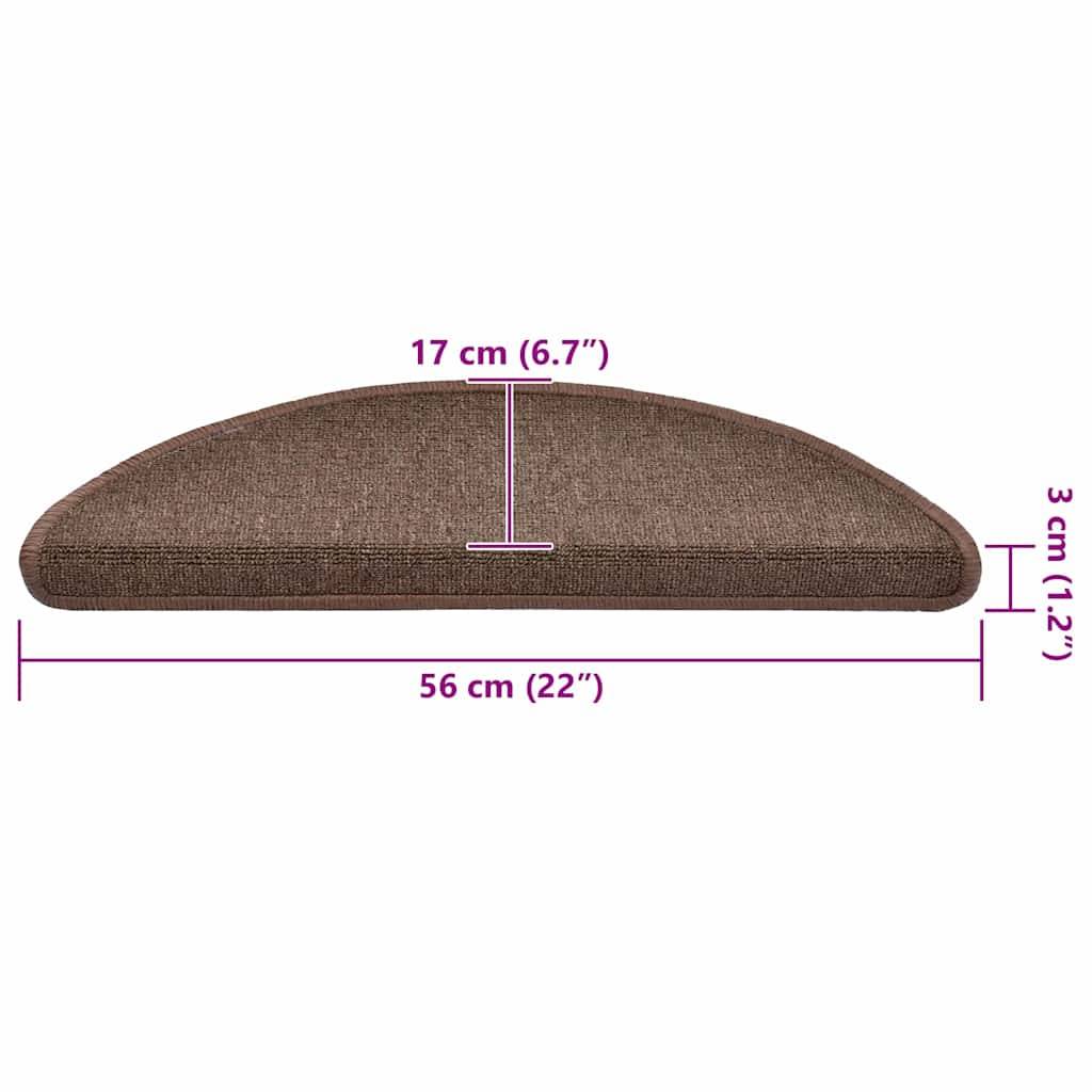vidaXL Stufenmatten 30 Stk. Kaffeebraun 56x17x3 cm