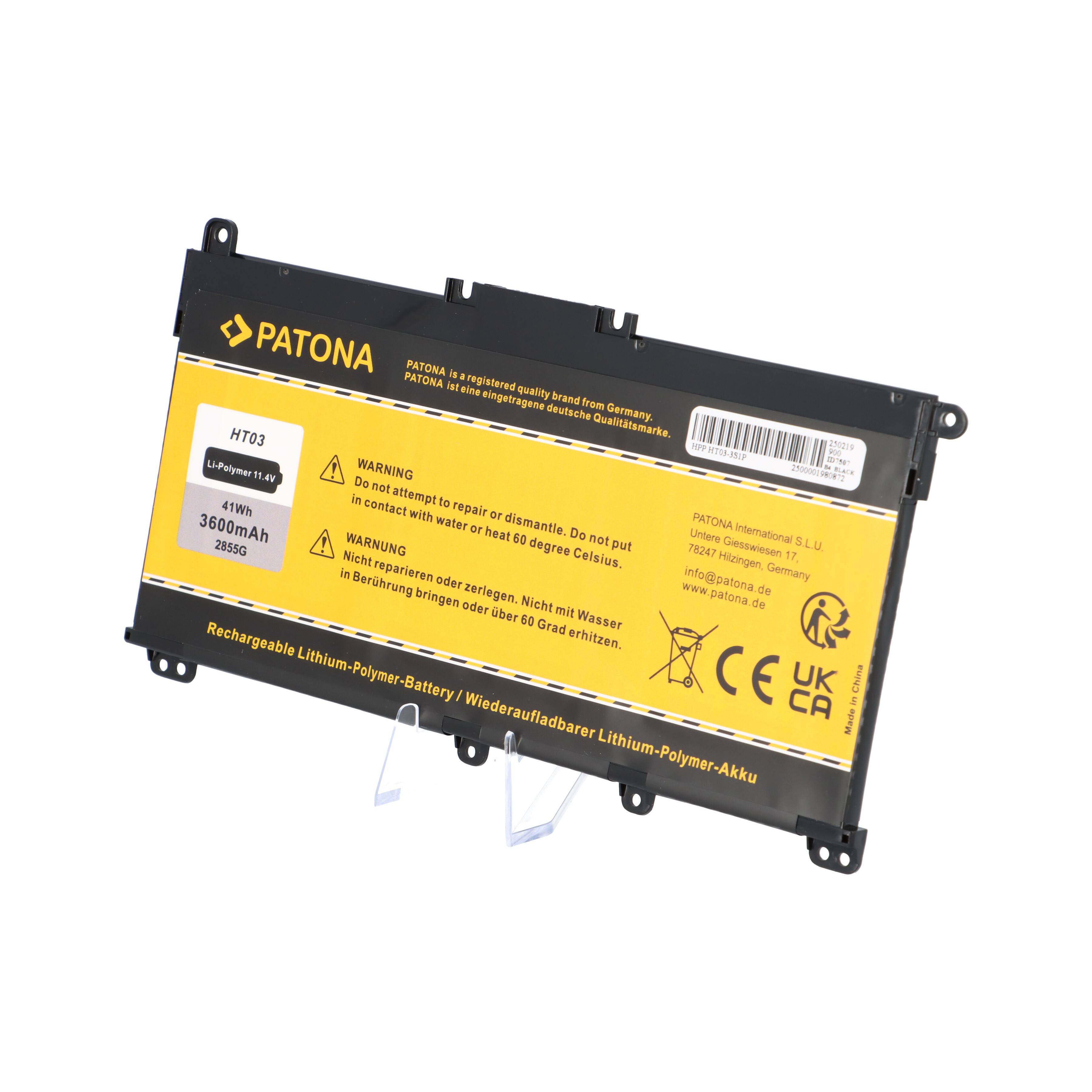 PATONA Laptop Akku 11,4V 3600mAh passend zu HP 15-CS HP 17-BY
