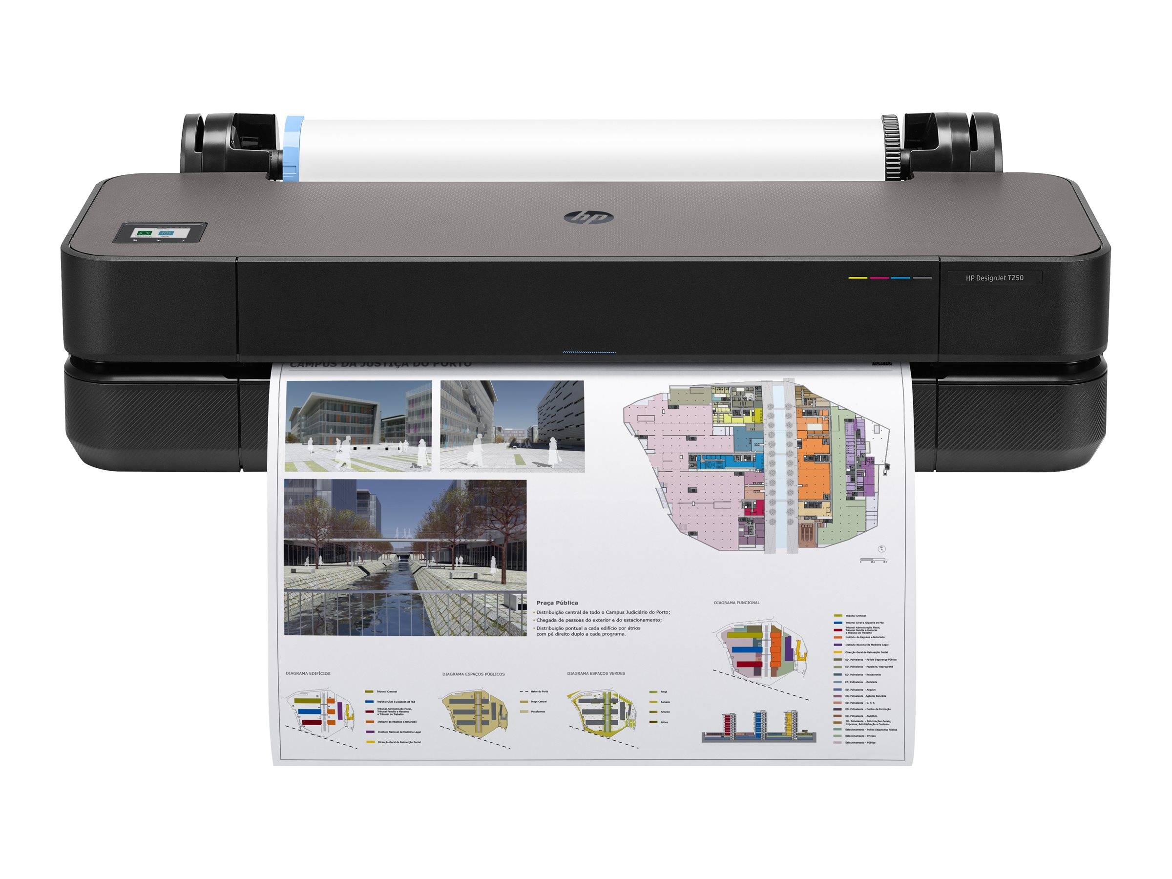 HP DesignJet T250 - 610 mm (24"") Großformatdrucker - Farbe - Tintenstrahl - A1, ANSI D - 2400 x 1200 dpi - bis zu 0.5 Mi