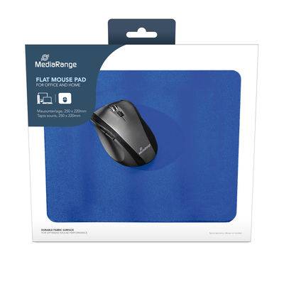 MediaRange Mausunterlage flach 250x220x3mm blau Multimedia-Technik Mäuse-Zubehör