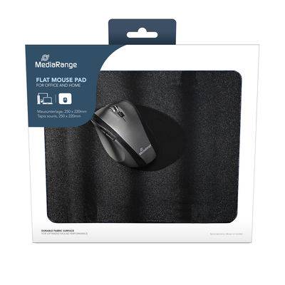 MediaRange Mausunterlage flach 250x220x3mm schwarz Multimedia-Technik Mäuse-Zubehör