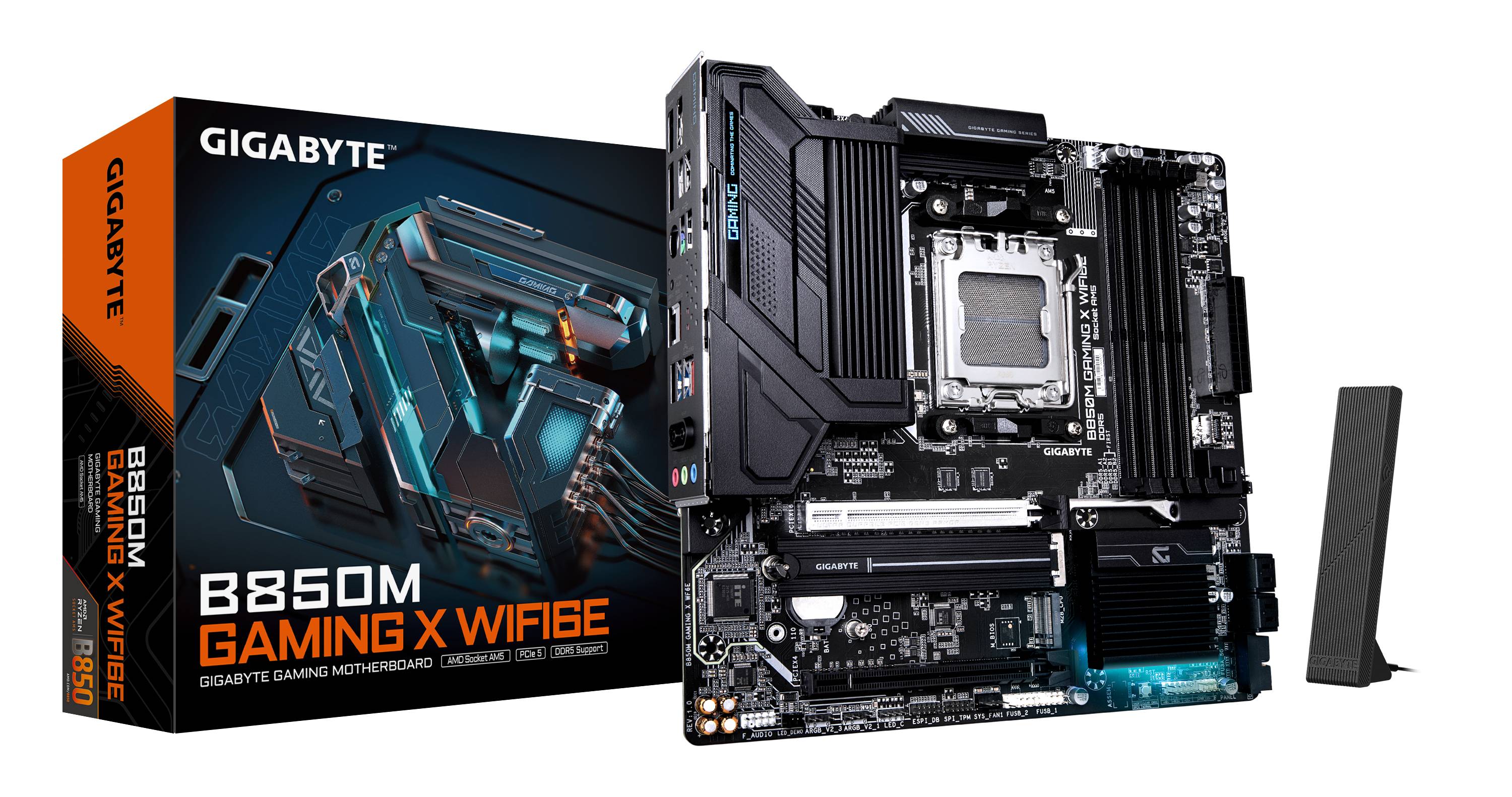 Gigabyte B850M GAMING X WIFI6E - Motherboard - micro ATX - Socket AM5 - AMD B850 Chipsatz - USB-C 3.2 Gen2, USB 3.2 Gen