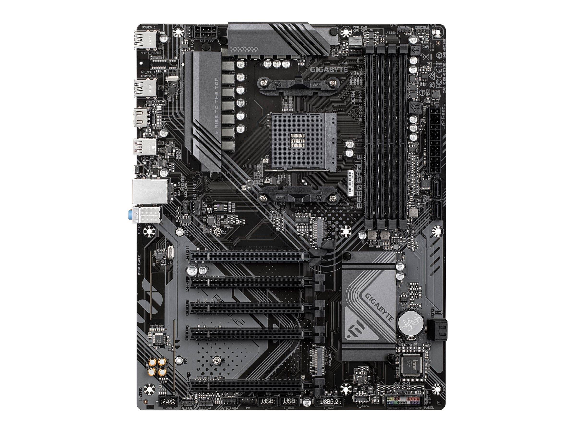 Gigabyte B550 EAGLE - Motherboard - ATX - Socket AM4 - AMD B550 Chipsatz - USB-C 3.2 Gen 1, USB 3.2 Gen 2, USB 3.2 Gen 1 - Gigabit LAN