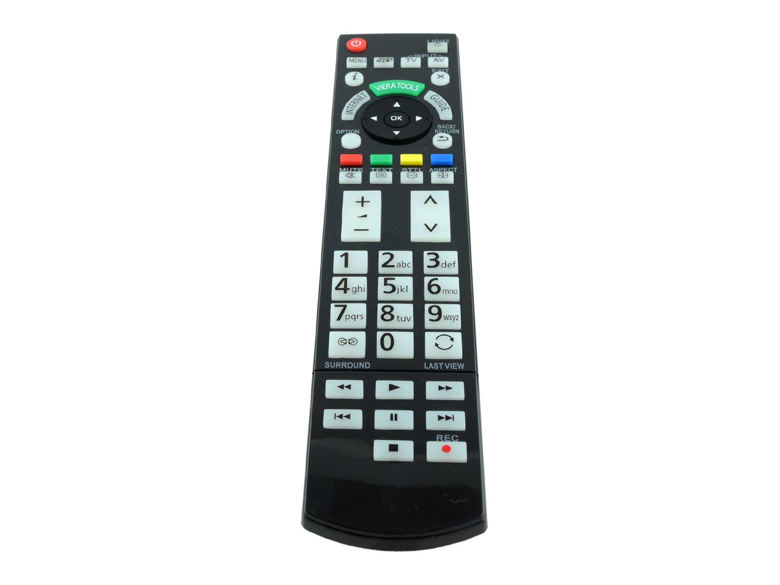 azurano Fernbedienung für PANASONIC N2QAYB000715 - TX-L42DT50 L42ETW50 L47ET50 L47WT50 L55DT50 P42GT50 P50GT50 P50VT50