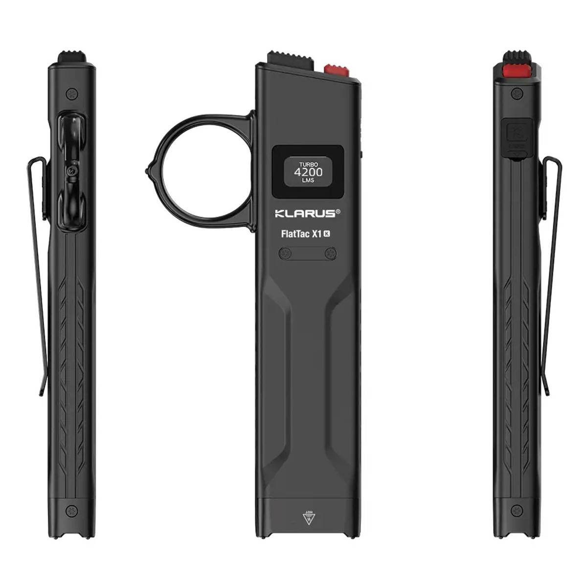 Klarus X1 K FlatTac LEDTaschenlampe 4200 Lumen - Schwarz