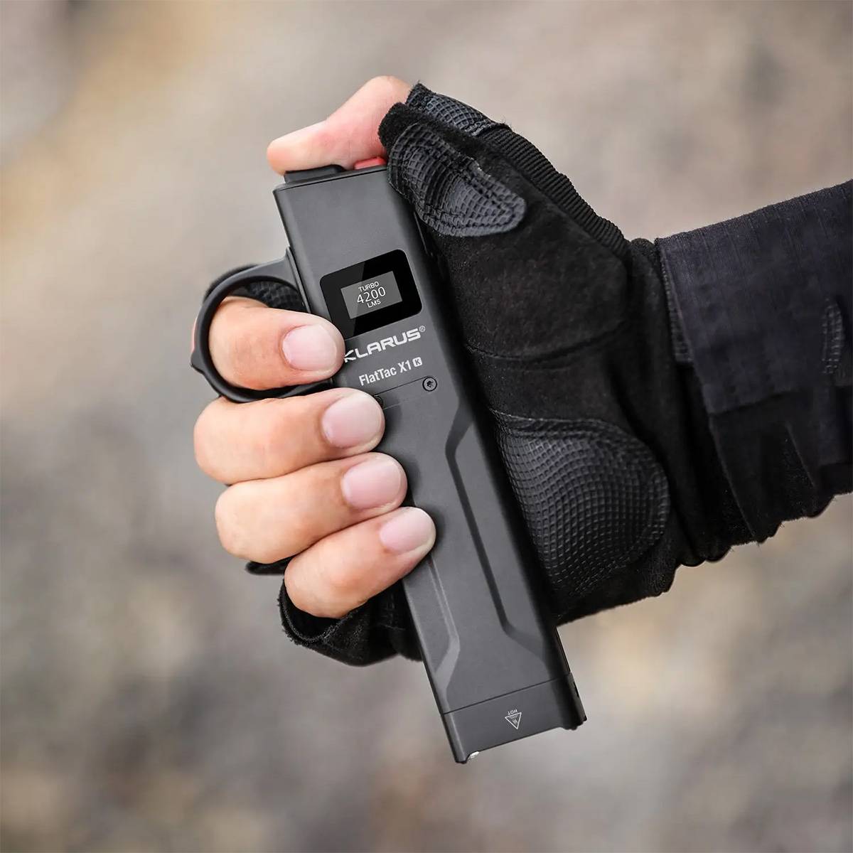 Klarus X1 E V3 FlatTac LED-Taschenlampe 4200 Lumen - Schwarz