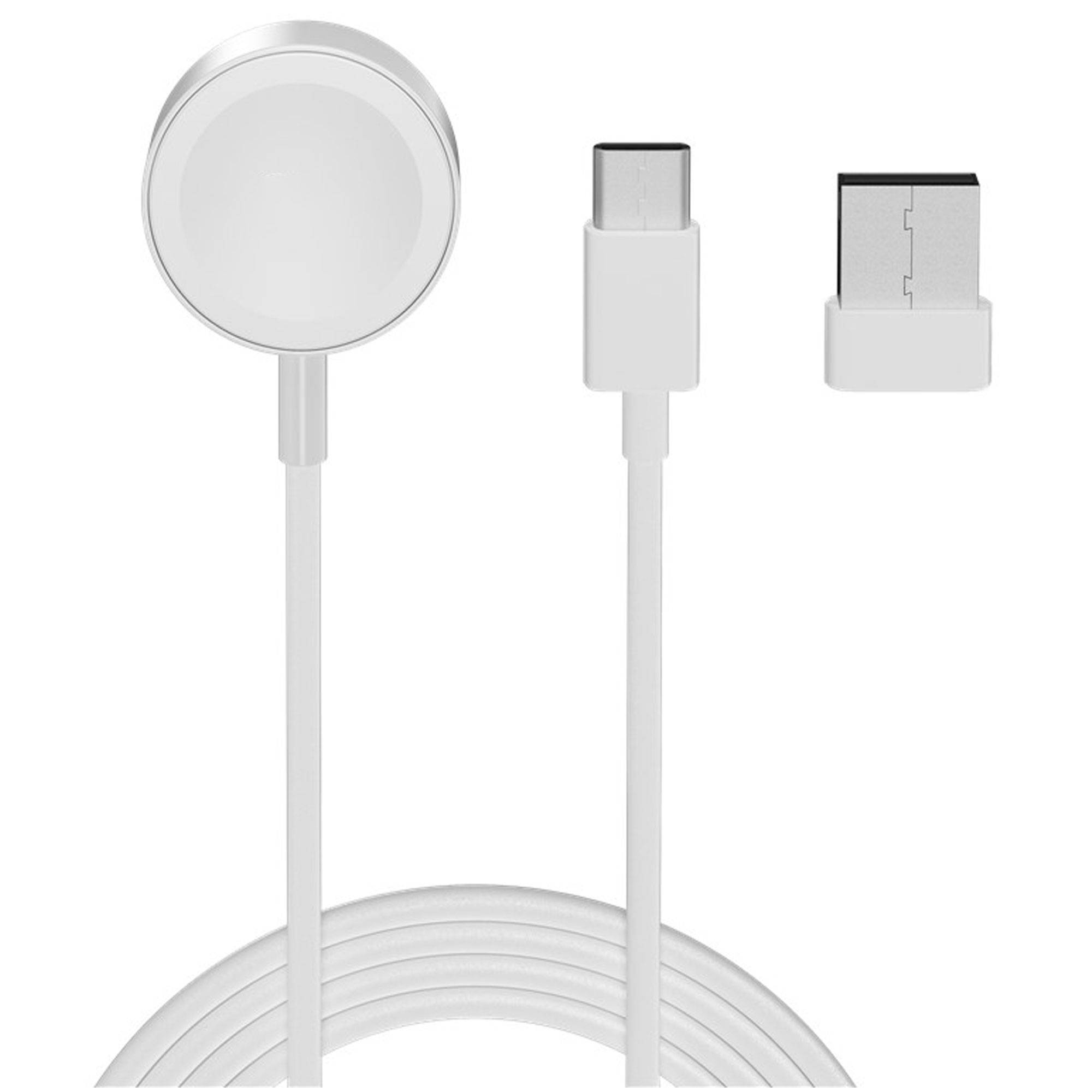 Ladekabel passend für Apple Watch Ultra 49mm, Apple Watch Serie 8, SE, 7, 6, 5, 4, 3, 2, USB-C