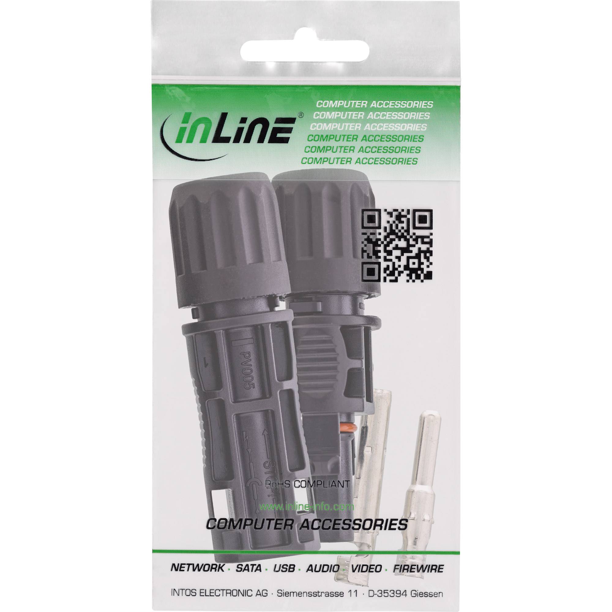 InLine® Solar Photovoltaik Steckverbinder Set, Stecker + Kupplung