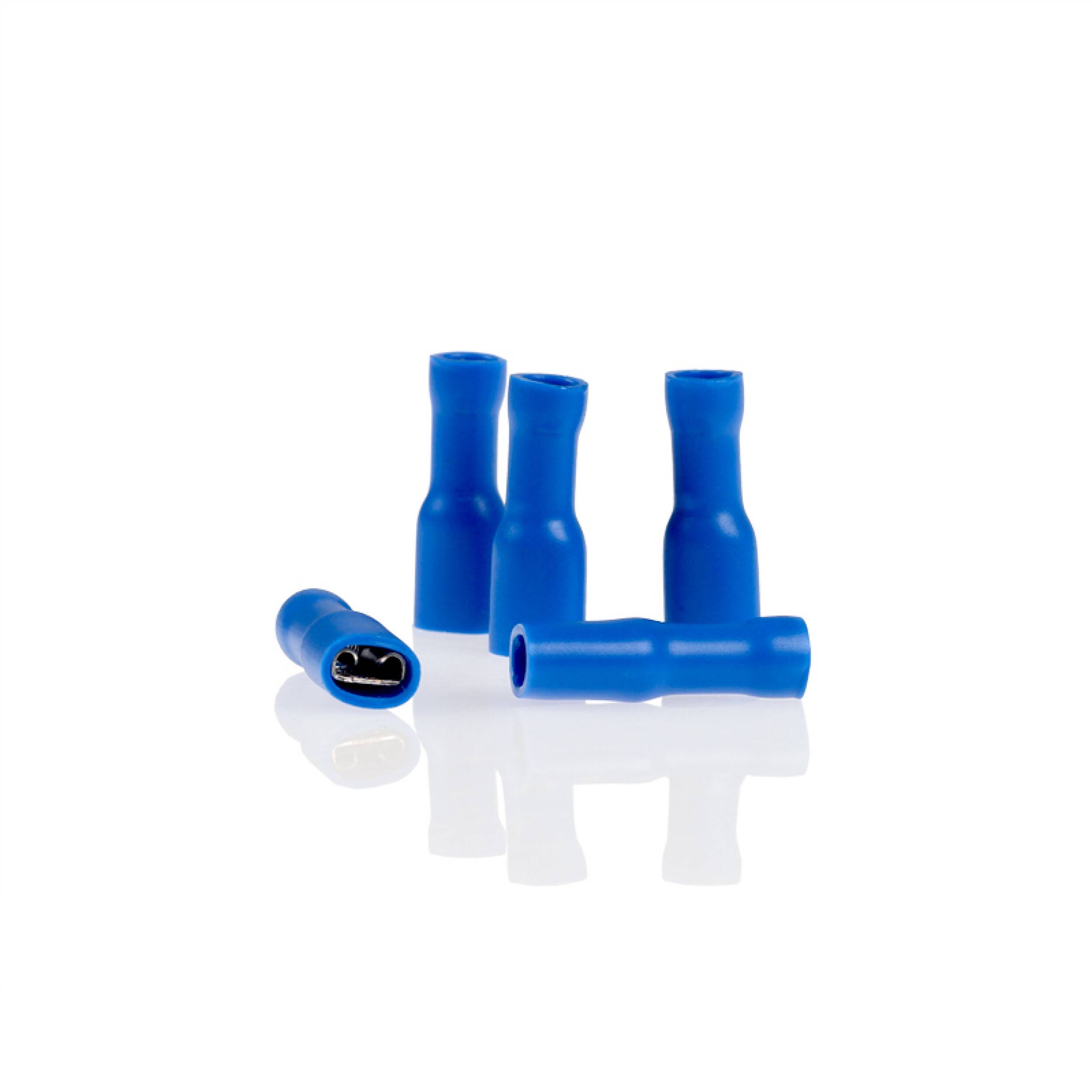 alca® Flachsteckhülsen vollisoliert blau 5,6mm 10St. 1,5-2,5mm² AWG 16-14 vollisoliert männlich Flachstecker