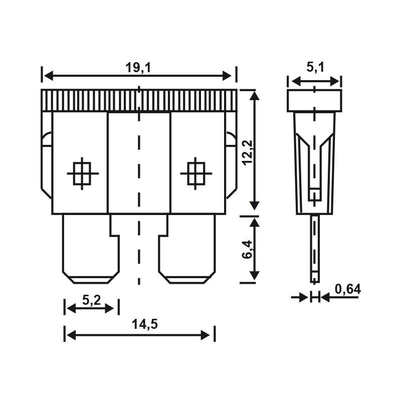 alca® Flach-Sicherungen 10 A; 100 St. Economy Box rote Auto Flachsicherungen Schmelzsicherung für Caravan Traktor Bus