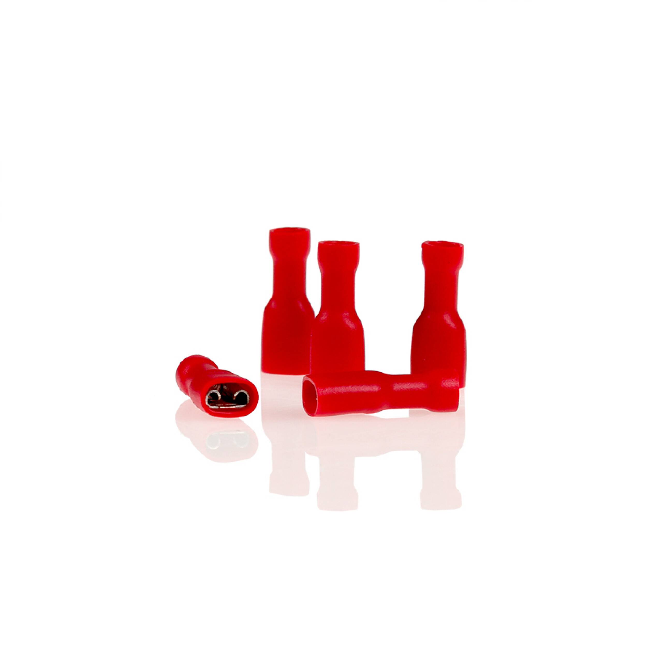 alca® Flachsteckhülsen vollisoliert rot 5,6mm 10St. 0,5-1,5mm² AWG 22-16 vollisoliert männlich Flachstecker