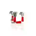alca® Flachsteckhülsen mit Abzweig rot 6,3mm 10St. 0,5-1,5mm² AWG 22-16 teilisoliert männlich Flachstecker alca® Flachsteckhülsen mit Abzweig rot 6,3mm 10St. 0,5-1,5mm² AWG 22-16 teilisoliert männlich Flachstecker