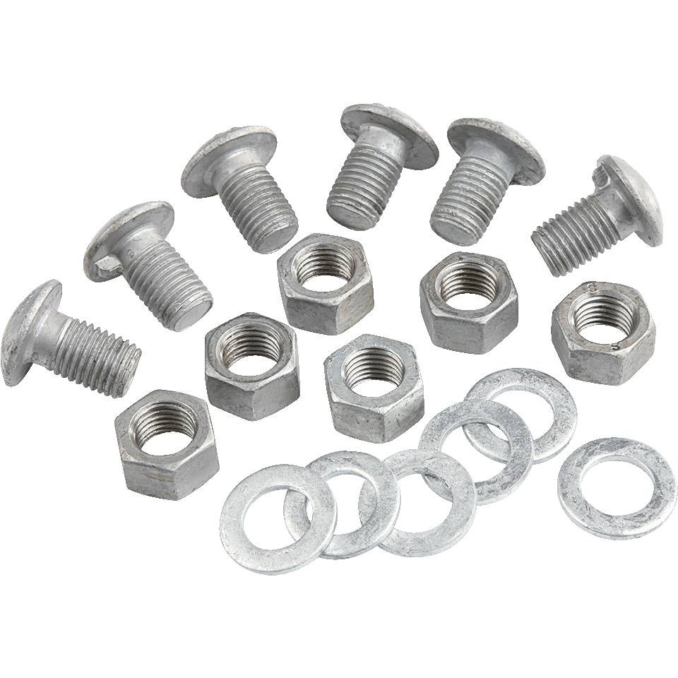 Schrauben-Set für Planken M16x27, für Stahlschuztplankensystem Typ B, inklusive Muttern und Unterlegscheiben, 6/VE