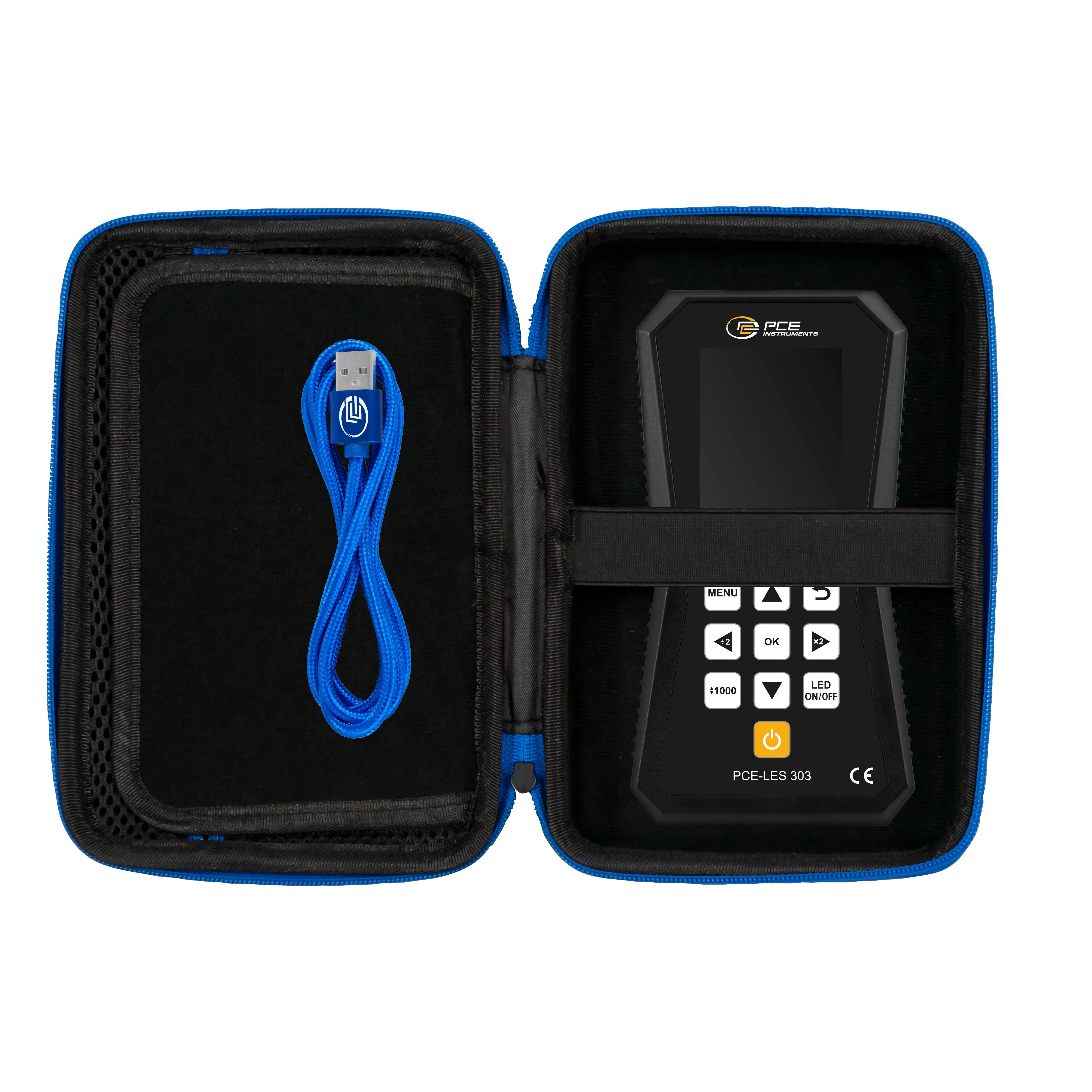 PCE Instruments UV Stroboskop PCE-LES 303UV-385 |3 UVA Hochleistungs-LEDs |bis 300000 FPM |Genauigkeit 0,003 % |IP52