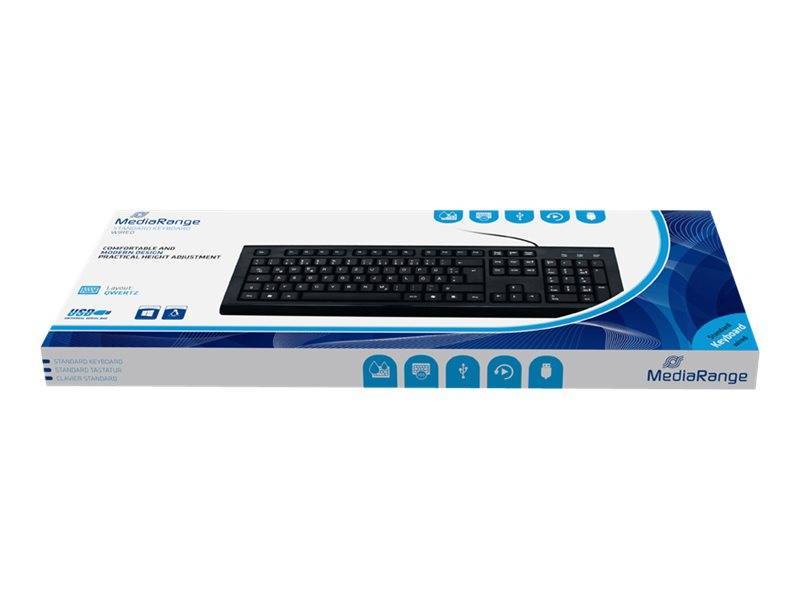 MediaRange Tastatur Standard Keybord black USB 2.0 Eingabe / Ausgabe Mäuse & Tastaturen