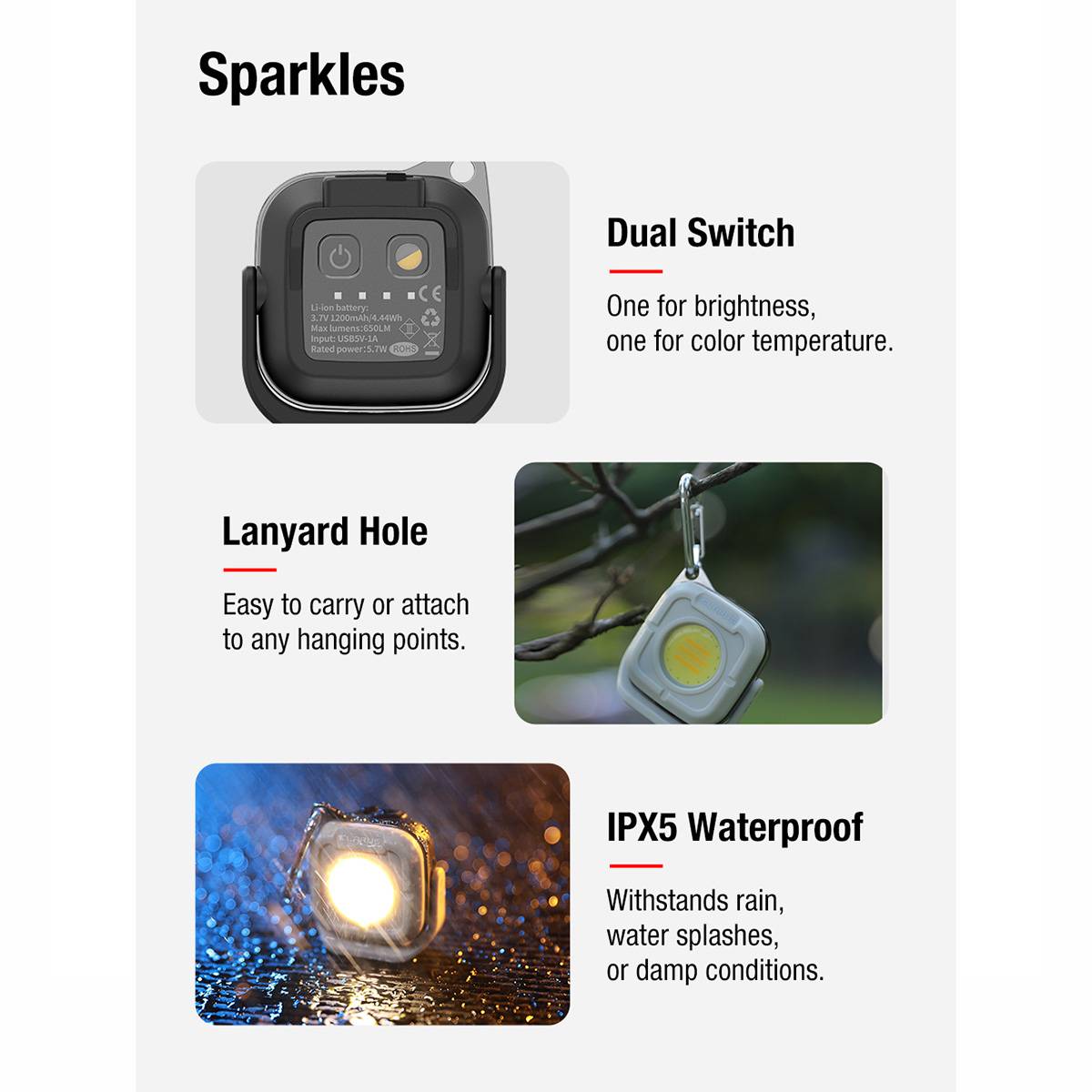 Klarus CL5 650 Lumen Campingleuchte - Schwarz