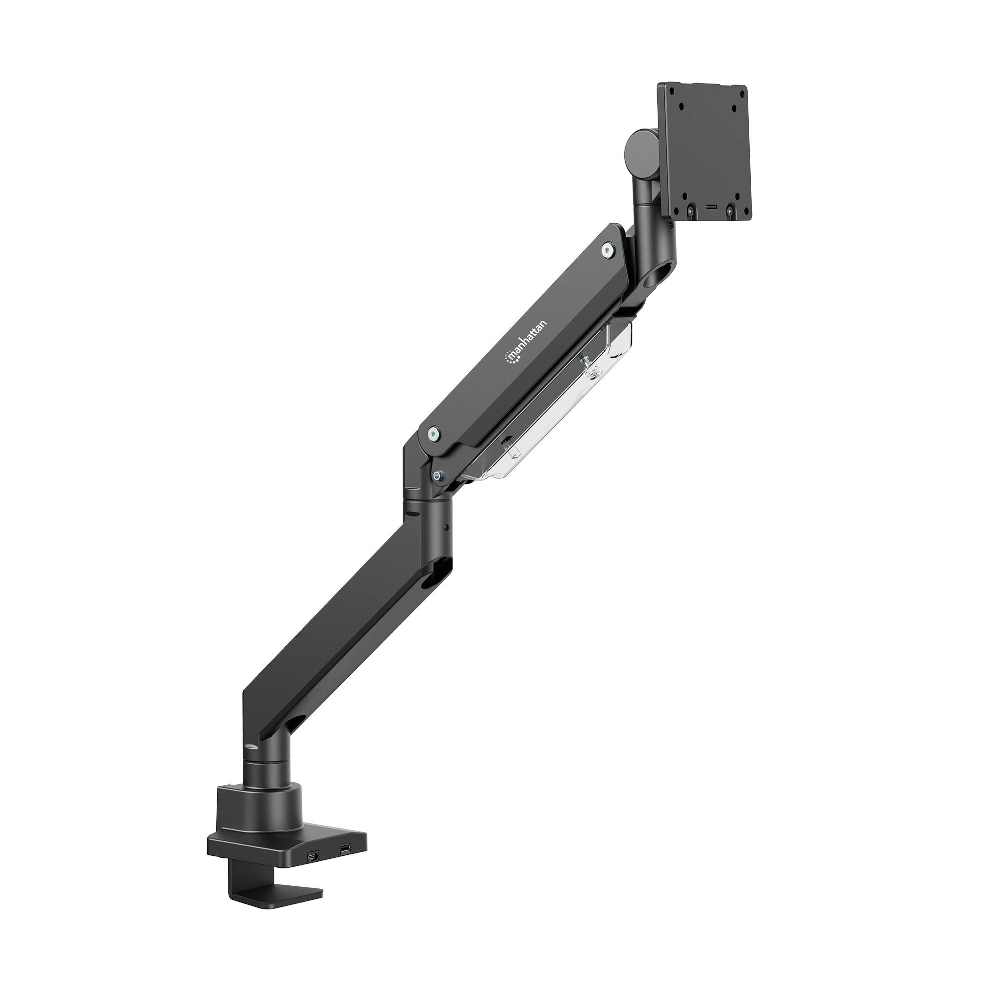 Manhattan Befestigungskit (Monitorarm) - für LCD-Display - ultra schwerlast - Aluminium - Schwarz - Bildschirmgröße: 43.18-144.78 cm (17"-57")