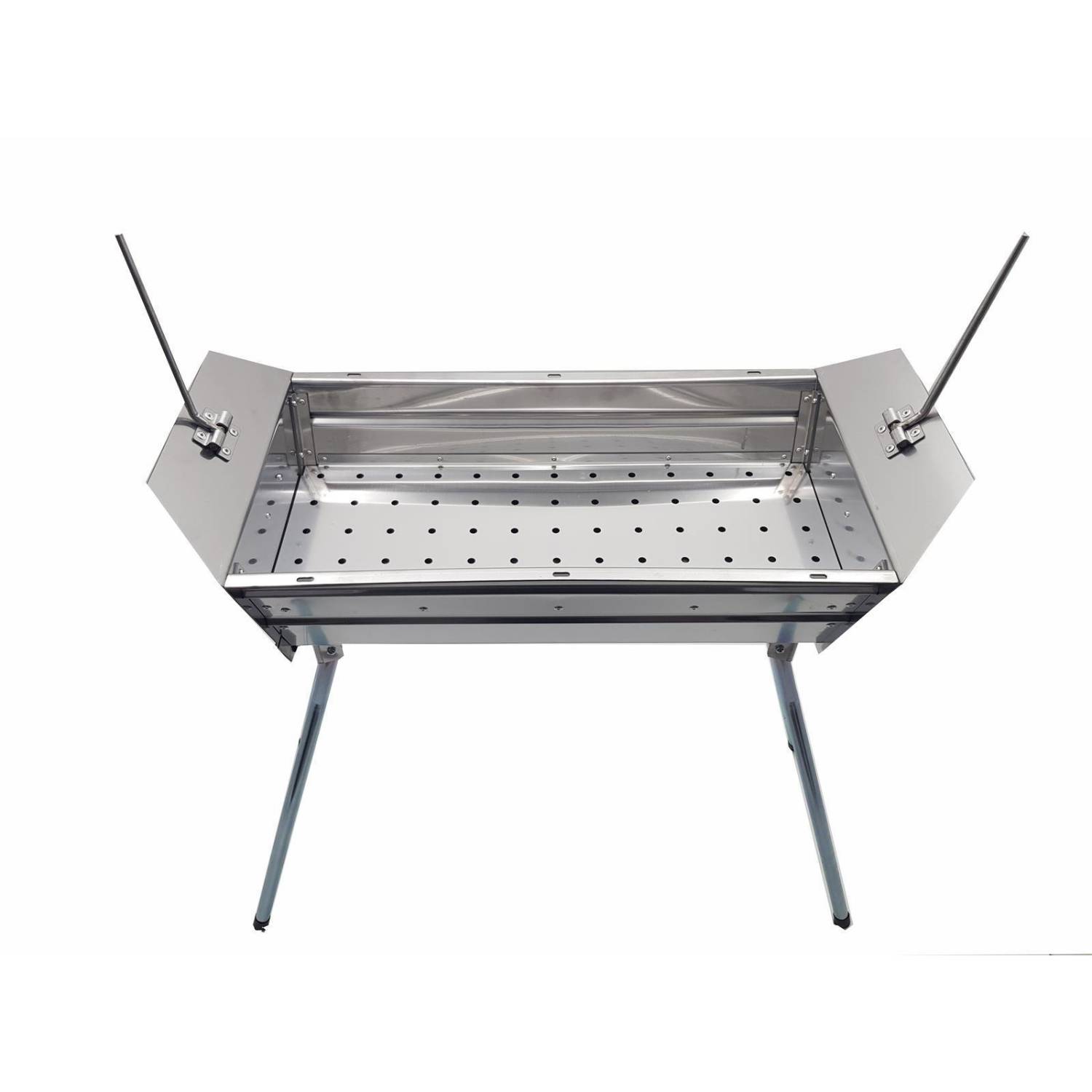 Mangal Ararat Edelstahl 2mm Schaschlikgrill mit verstellbarer Grillhöhe