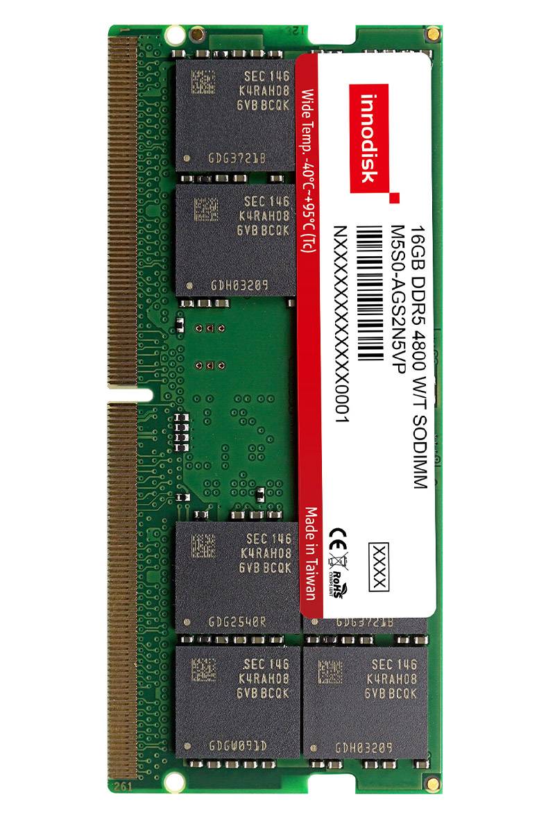 Innodisk M5S0-AGS2N5VP (16GB DIMM SO-DDR-5 DDR V, Industrial, -40 bis 85°C)