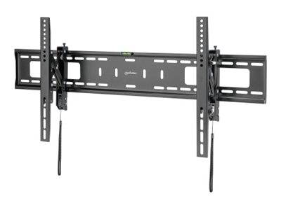 Manhattan TECHly - Befestigungskit (Wandmontage) - für Curved Panel/Flat Panel - Diebstahlschutz - Stahl - Schwarz - Bildschirmgröße: 152-229 cm (4