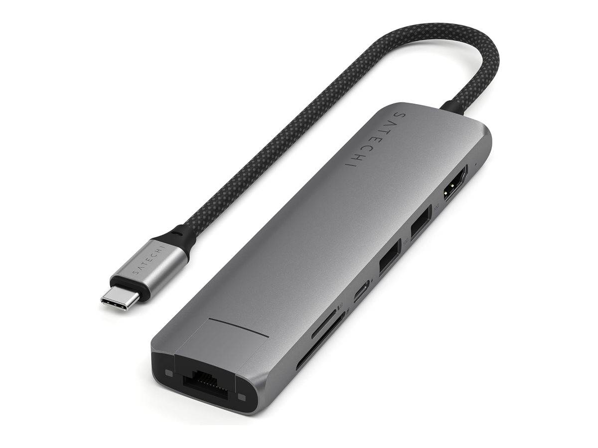 Satechi 7-in-1 - Dockingstation - USB-C / USB 3.2 Gen 2 x 2