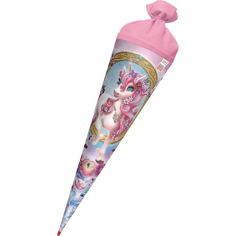 ROTH Schultüte "Einhorn Beauty", rund, 700 mm, Glitter