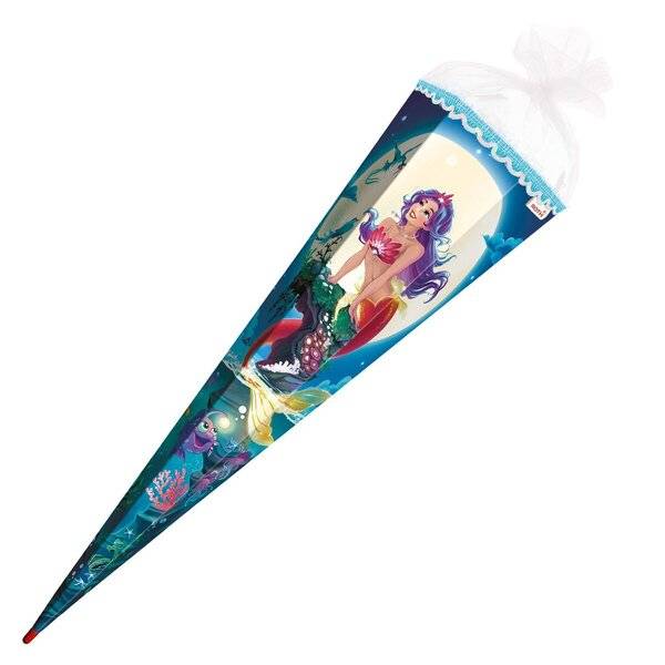 Schultüte Magische Meerjungfrau - eckig 85 cm.