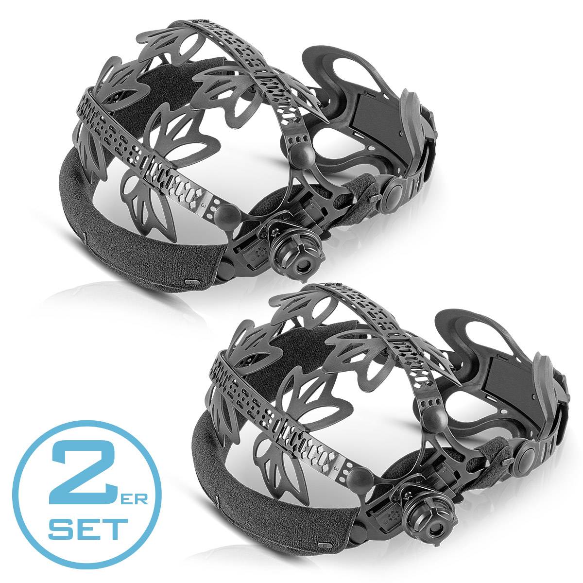 STAHLWERK Kopfband für Schweißhelme 2er Set mit Polster tauschbares Schweißband