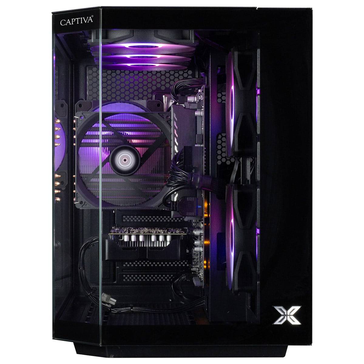 Captiva PC Advanced Gaming R92-586 (Ryzen 7 5700X/RTX5060 Ti 8GB GDDR7/SSD 1TB/32GB/WLAN/Windows 11 Home 64-bit)