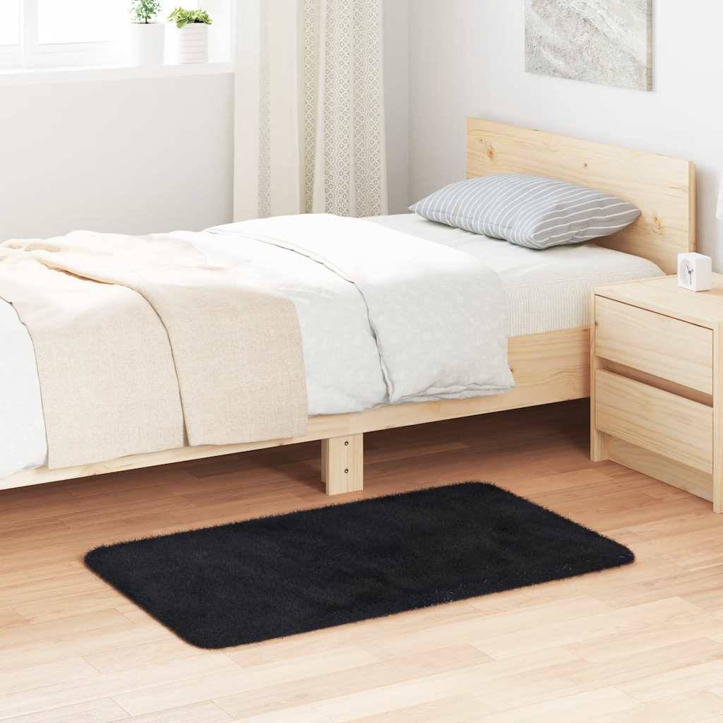 vidaXL Teppich Shaggy Hochflor NAVARRA Schwarz 60x100 cm Polyester