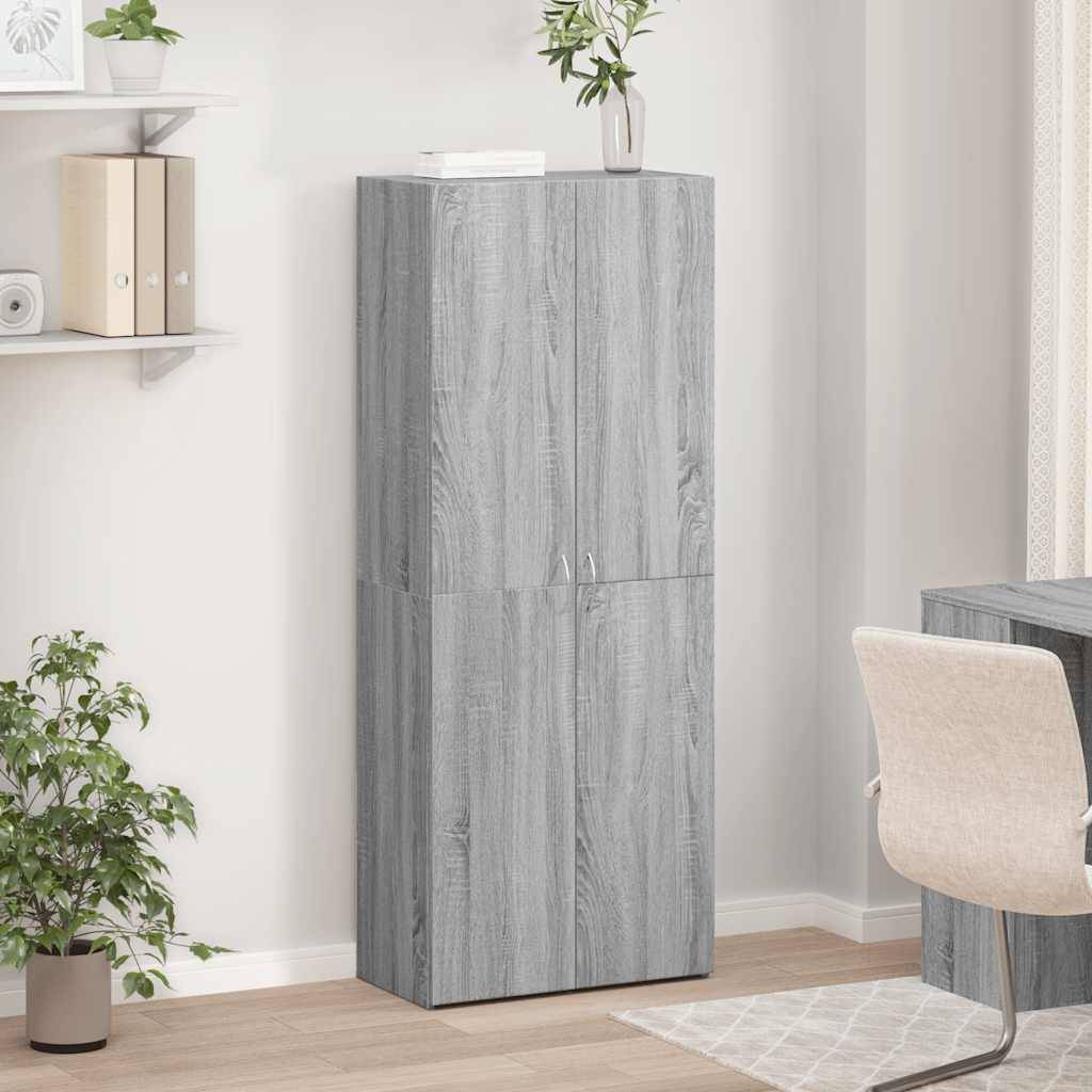 vidaXL Aktenschrank Grau Sonoma 60x32x153 cm Holzwerkstoff