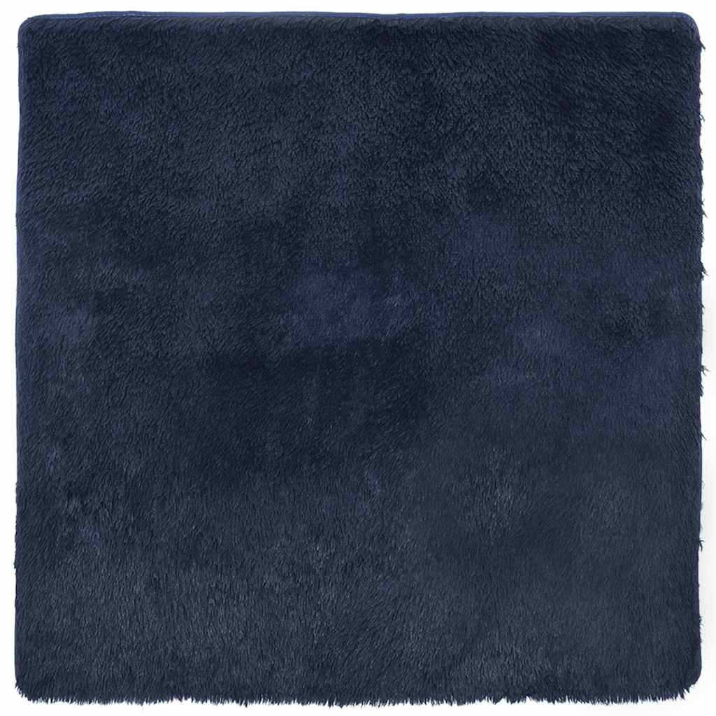 vidaXL Teppich Shaggy Hochflor NAVARRA Marineblau 120x120 cm Polyester
