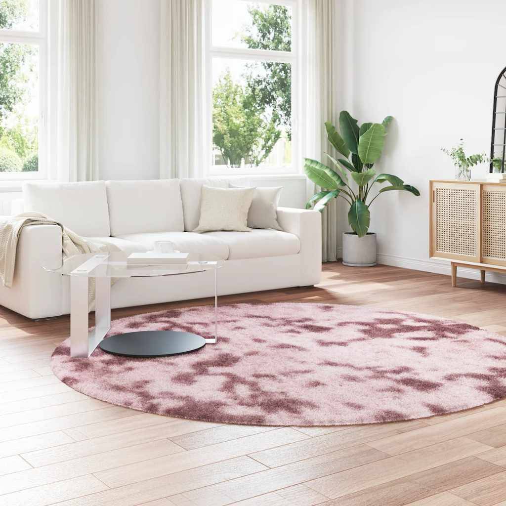 vidaXL Teppich Shaggy Hochflor NAVARRA Altrosa 240x240 cm Polyester