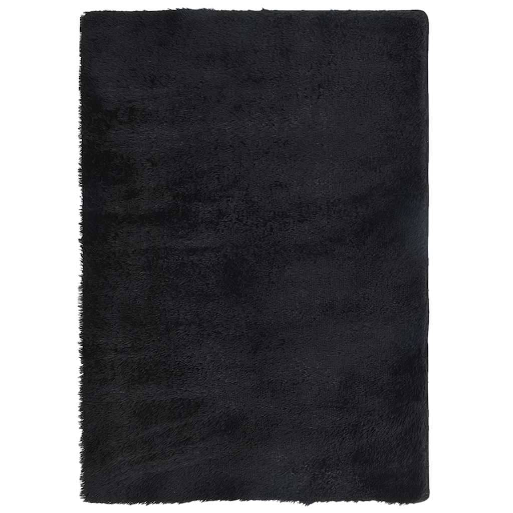 vidaXL Teppich Shaggy Hochflor NAVARRA Schwarz 240x340 cm Polyester