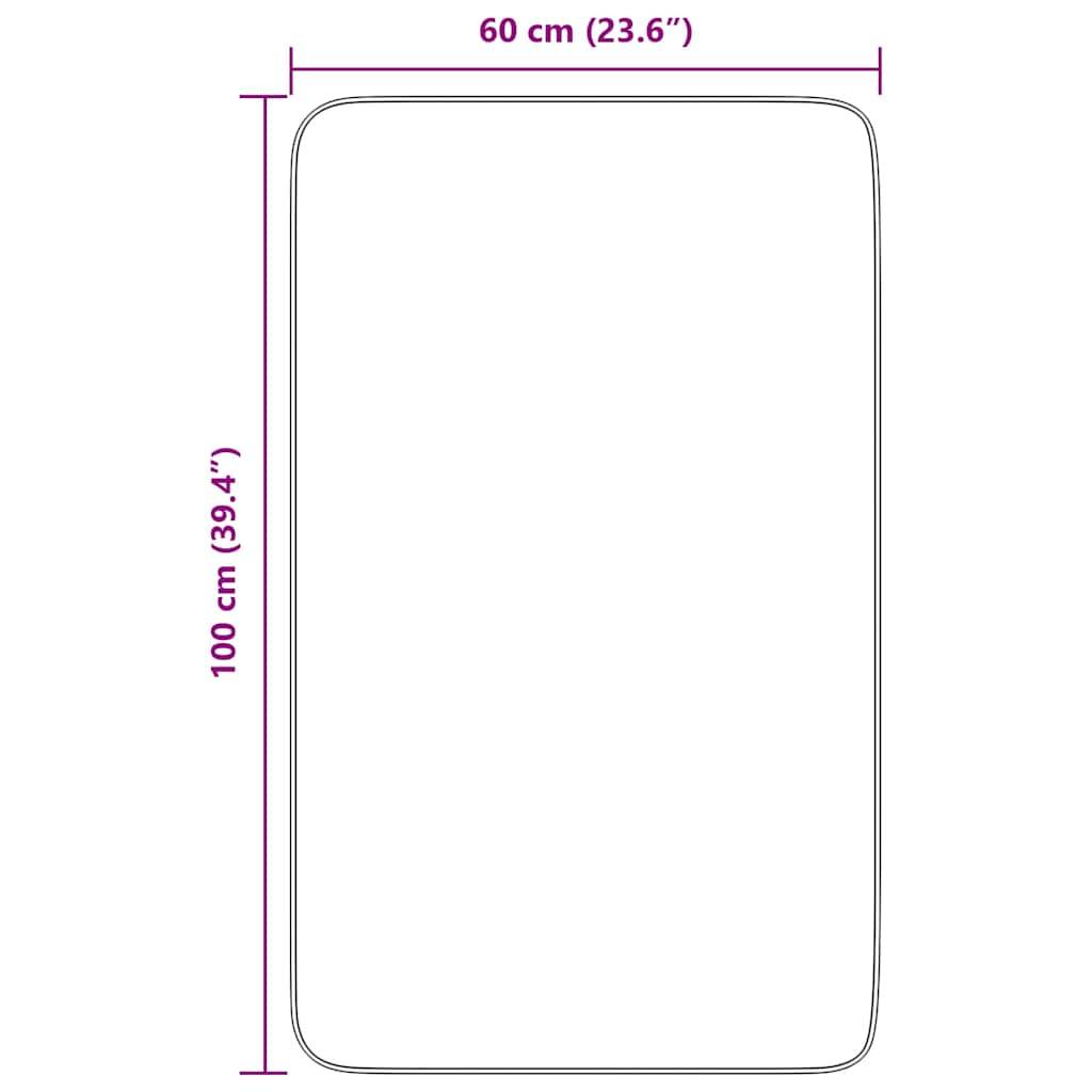 vidaXL Teppich Shaggy Hochflor NAVARRA Hellgrau 60x100 cm Polyester