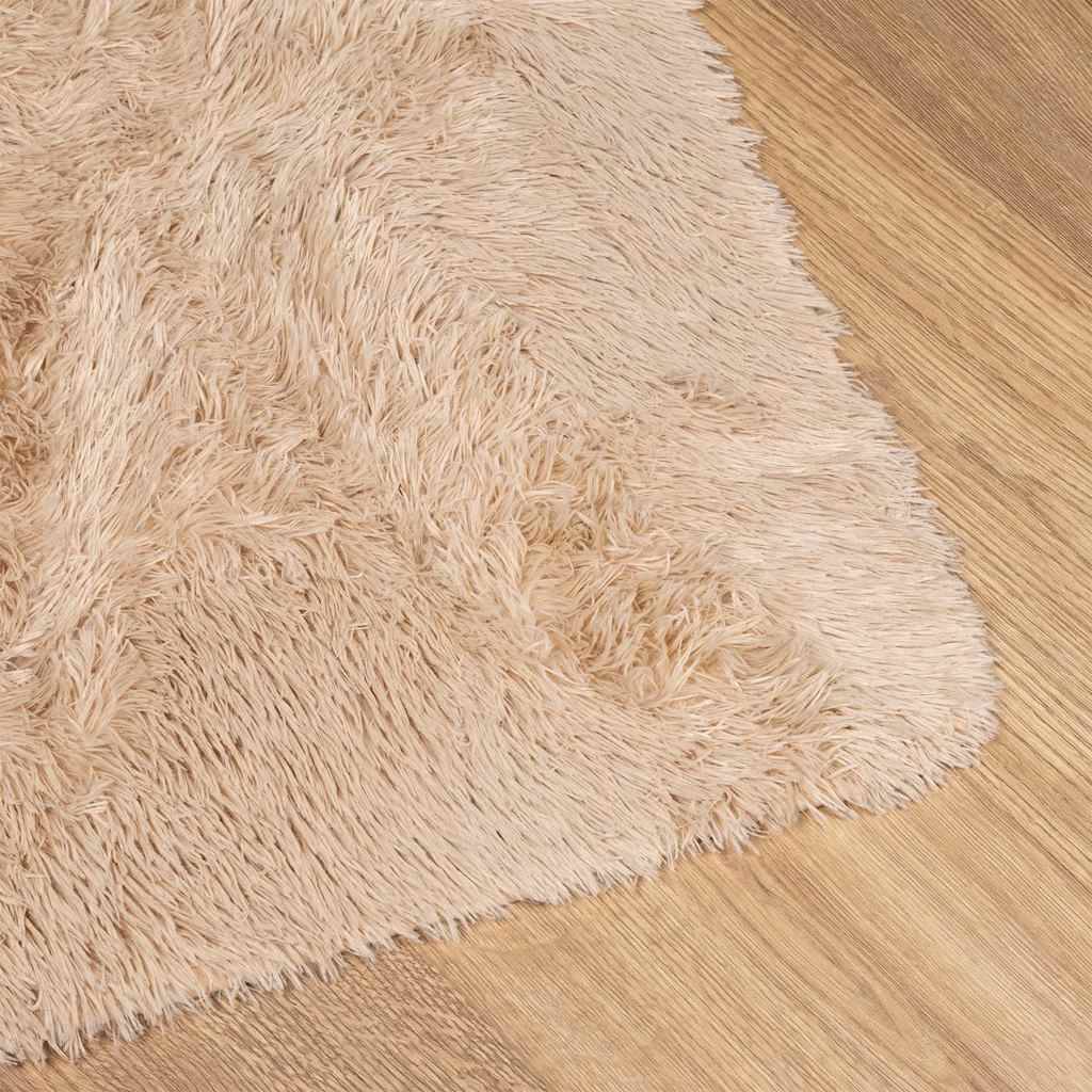 vidaXL Teppich Shaggy Hochflor NAVARRA Beige 240x240 cm Polyester