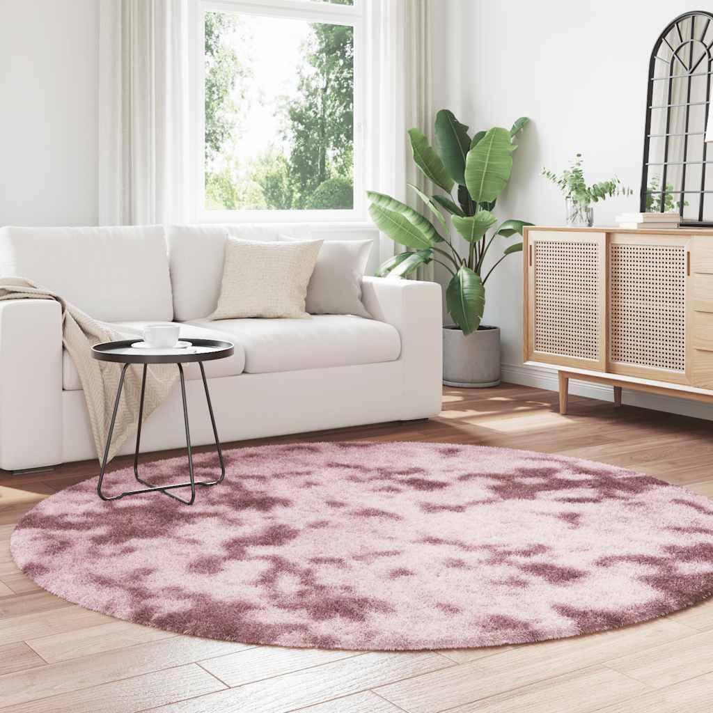 vidaXL Teppich Shaggy Hochflor NAVARRA Altrosa 200x200 cm Polyester