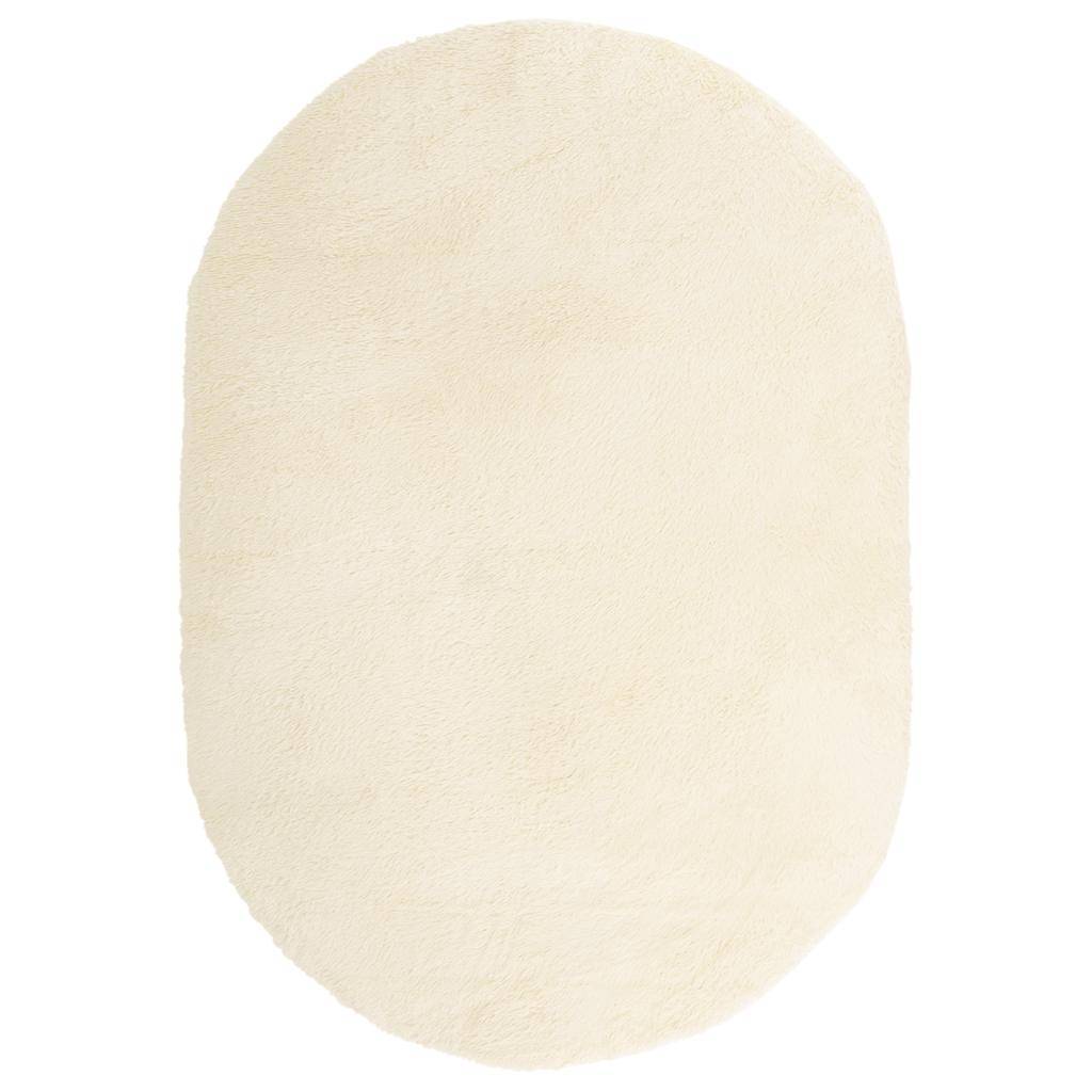 vidaXL Teppich Shaggy Hochflor NAVARRA Creme 300x200 cm Polyester