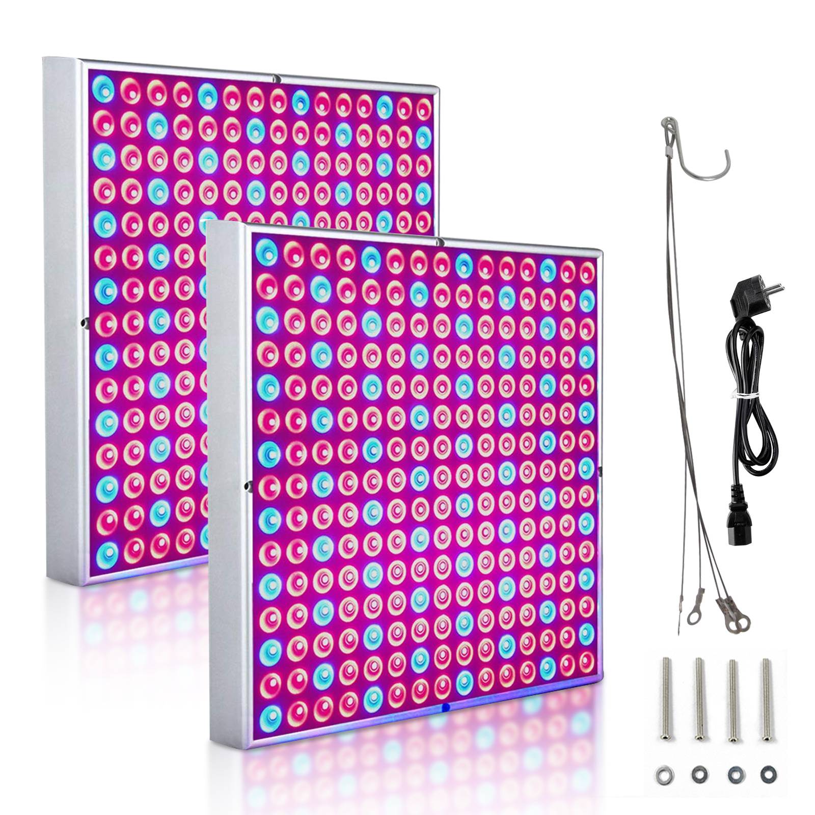 2PCS Pflanzenlampe LED, 45W mit 225 Rot&Blau LEDs Pflanzenlicht Pflanzenleuchte, LED Grow Lampe, Wachstumslampen für Zimmerpflanzen, Blumen im Ga