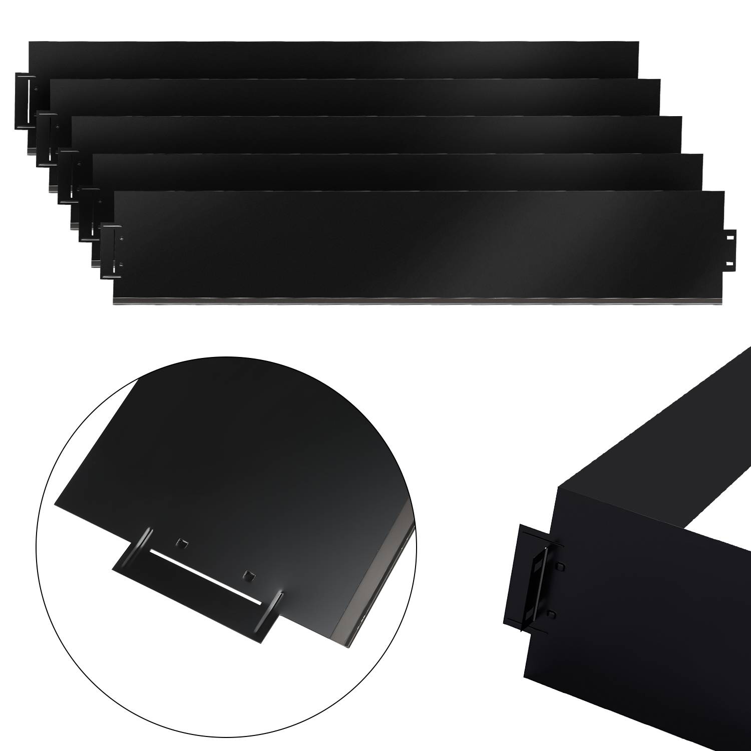 Rasenkante Metall Beeteinfassung Beetumrandung Mähkante Palisade Beetrand Schwarz 100x15cm 30m