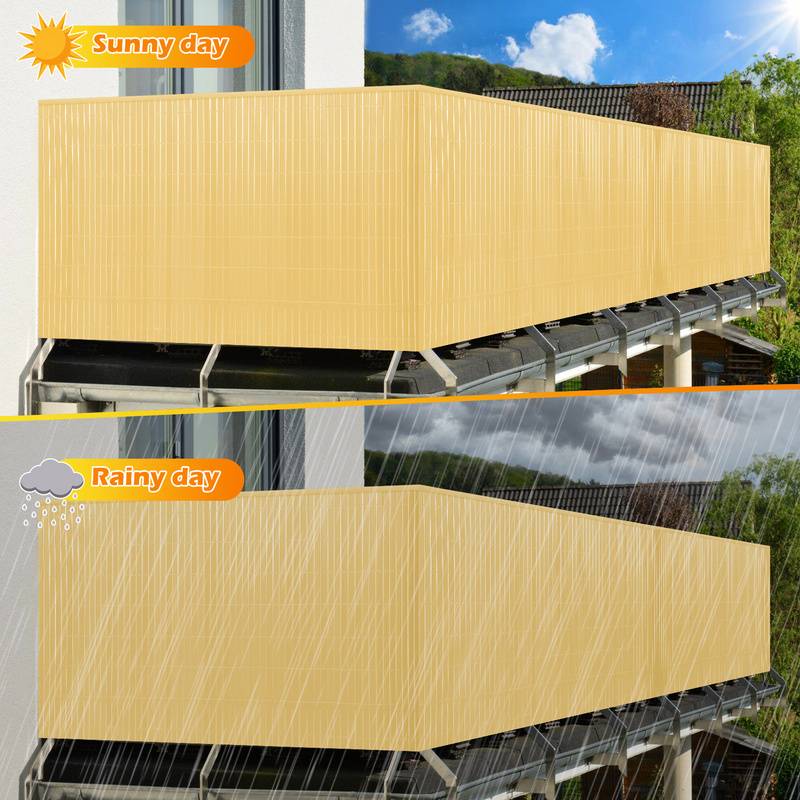 PVC Sichtschutzmatte Sichtschutzzaun Sichtschutz für Zaun Balkon Bambus 100 x 500 cm