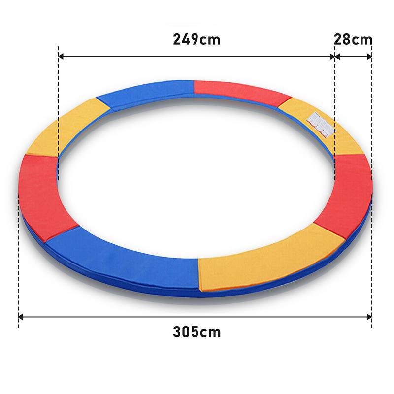 Trampolin Randabdeckung, Randschutz, Trampolinzubehör, Federabdeckung für Trampolin 305 cm Bunt