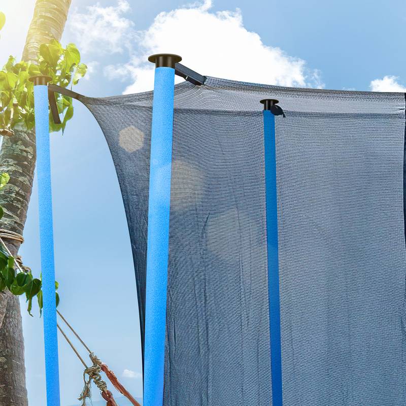 Trampolin Schaumstoff 92 cm Schaumstoffrohre Schaumstoffpolster Stangenschutz(Blau, 16 Stück)
