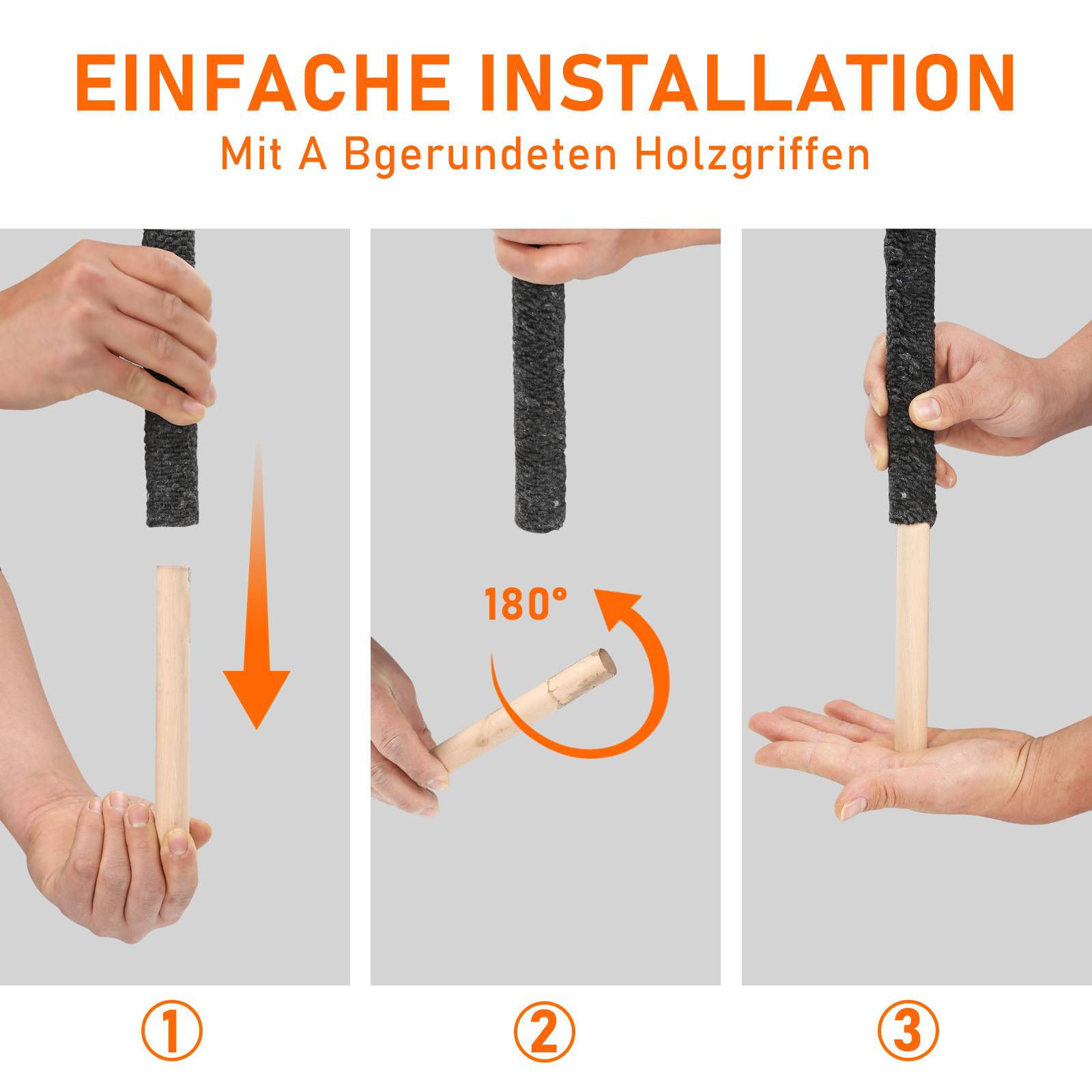 Fackeln Brennzeit 45 min Wachsfackeln inkl. Handschutz Langem Griff Garten Outdoor 25x