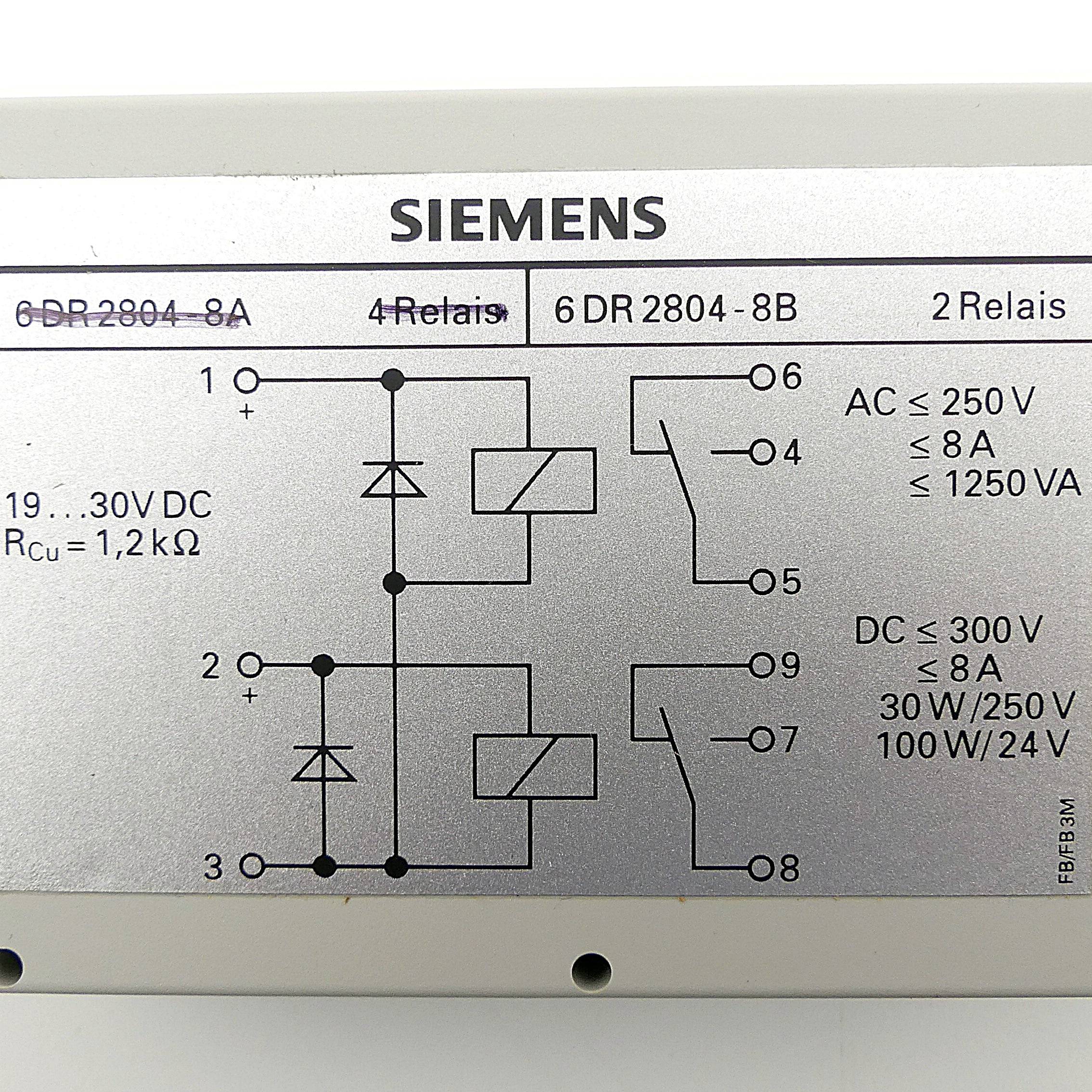 Siemens Modul 2-Relais (6 DR 2804-8B)