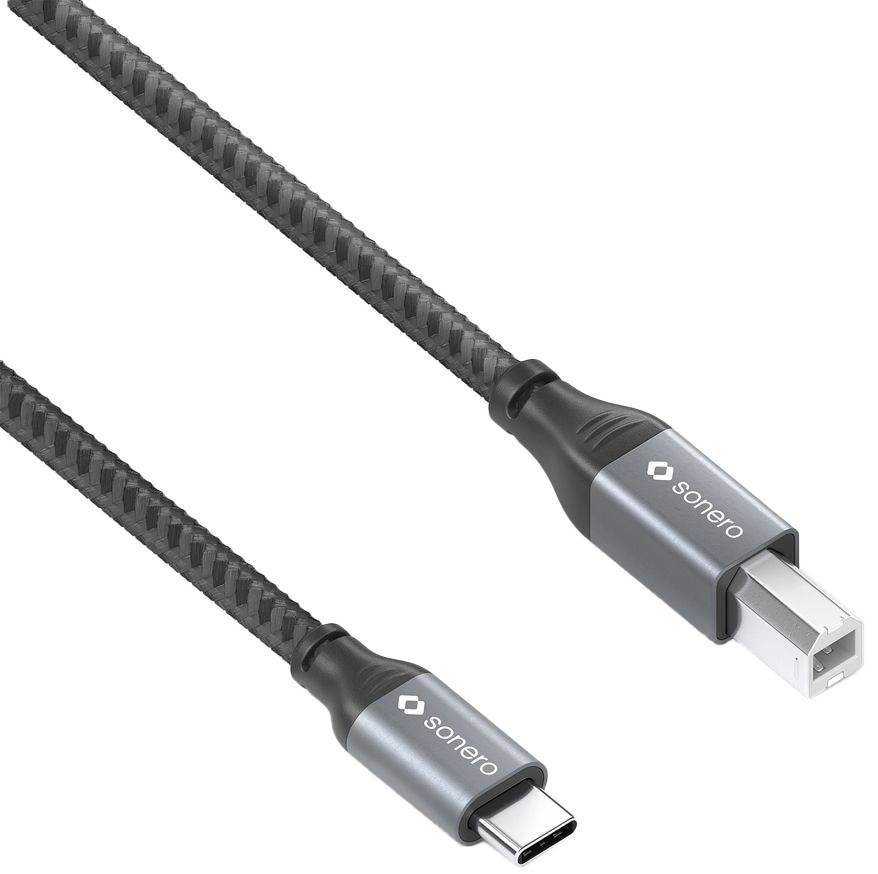 SONERO USB 2.0 Kabel SPC-U020-020 C/B 2m grau-schwarz