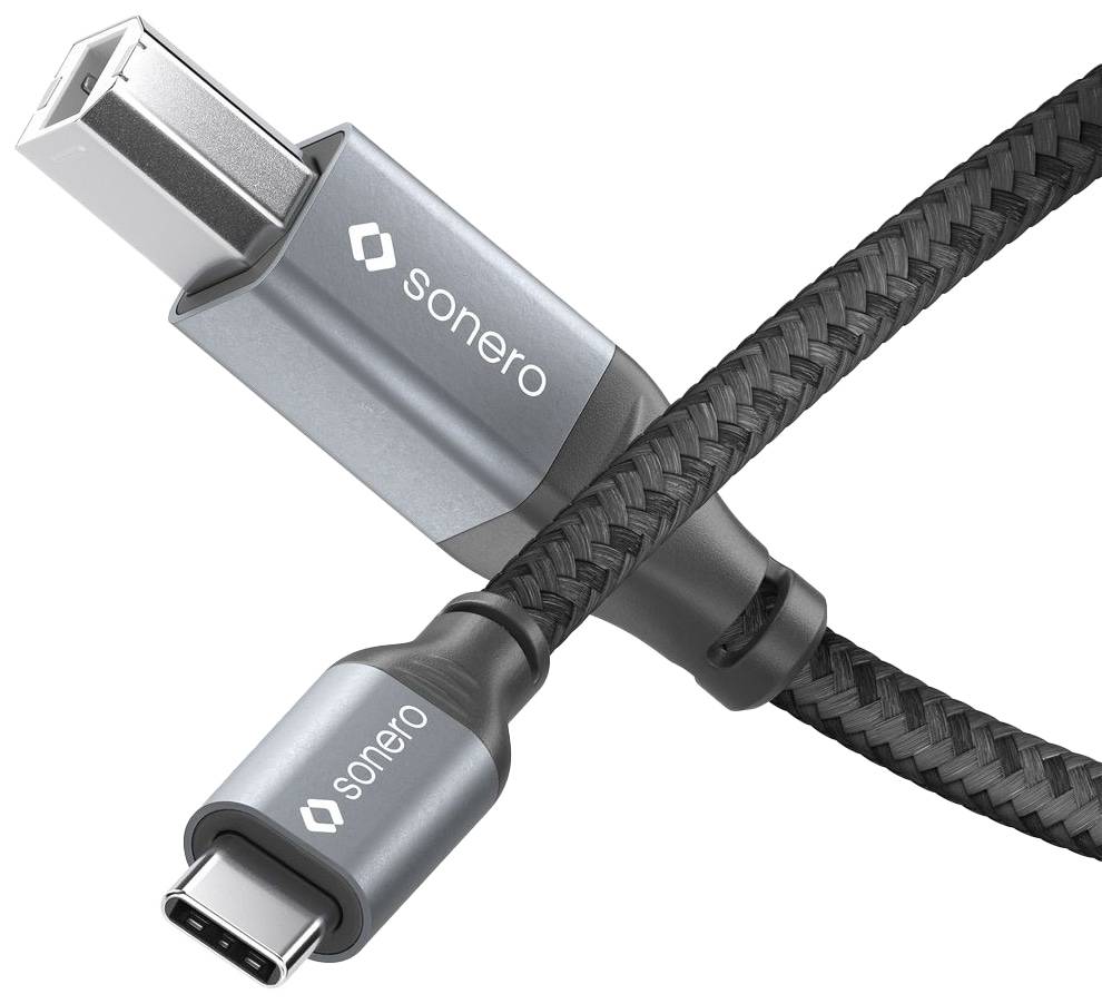 SONERO USB 2.0 Kabel SPC-U020-005 C/B 0,5m grau-schwarz